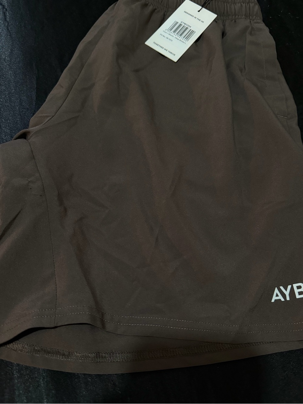 AYBL Men's Chocolate Brown Athletic Shorts with White Logo